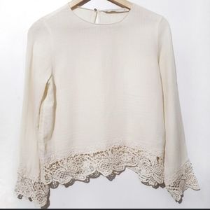 Zara Trafaluc lace blouse sz XS